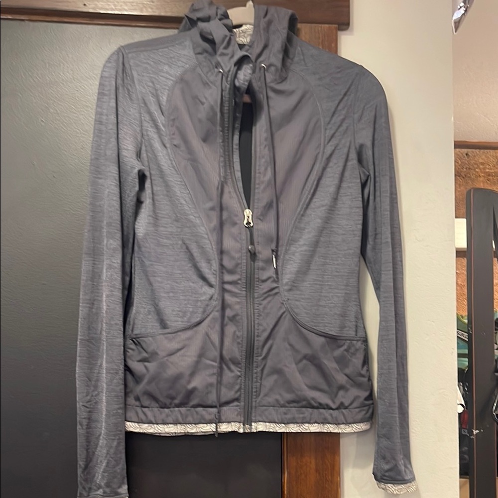 Lululemon Athletica Gray Utility Jacket with High Collar